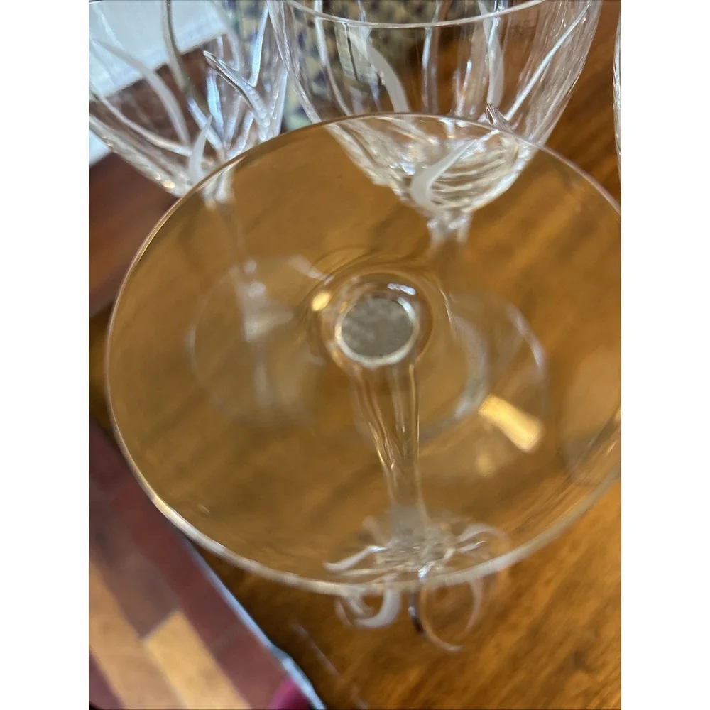 Set Of 4 - Pristine Lenox‎ 8.5 Inch Tall Twilight Glass Water/Wine Goblet Stem